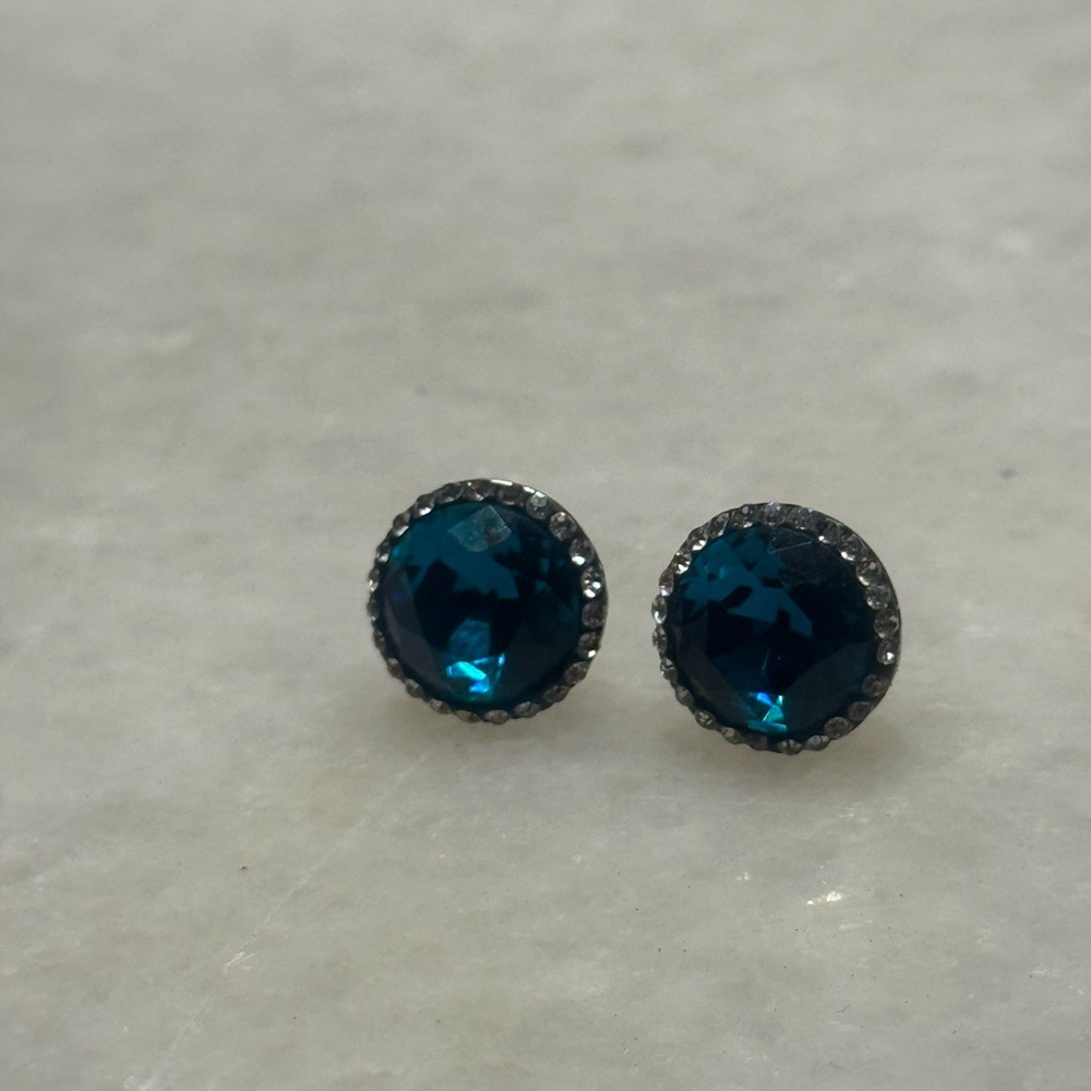 Elegant Blue Stud Earrings